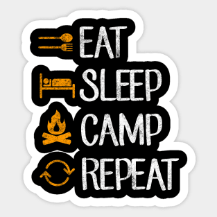 Eat sleep camp repeat Sticker